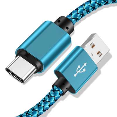 Fashion High Quality 1m Nylon Braided Design USB Date Line Charger Cable Cord Apply to For Lightning Micro Type C