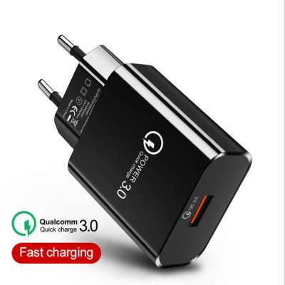 Factory Sale 18W Single Port USB Charge Fast Charging QC3.0 Mobile Phone Charger